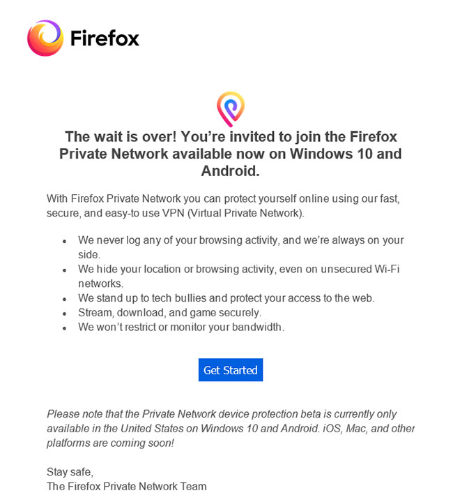 Firefoxのmozillaが新たに月額 4 99のｖｐｎサービスを提供予定